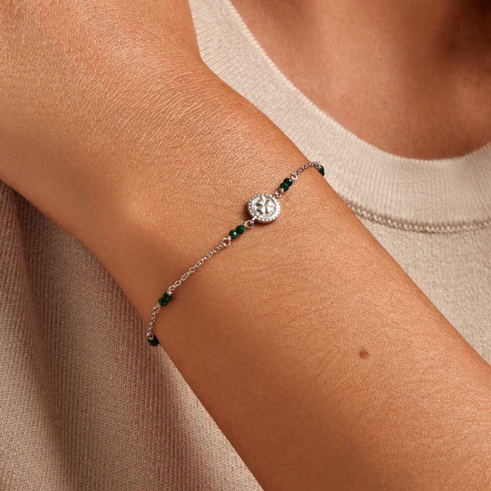 Bracelet Mystic Argent Blanc Malachite - Bracelets fantaisie Femme | Marc Orian