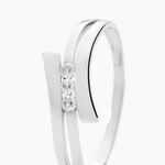 Bague Triptyque Or Blanc Diamant - Solitaires Femme | Marc Orian