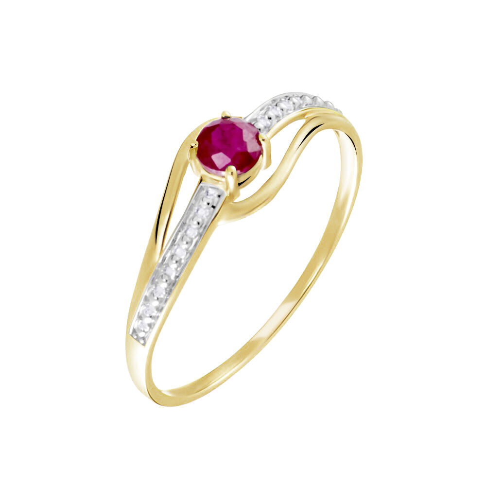 Bague avec on sale rubis pour femme