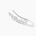 Bijoux D&iquest;oreilles Grimpants Enza Argent Blanc Oxyde De Zirconium - Pendantes Femme | Marc Orian