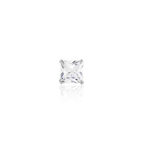 Boucle D'oreille Puce Unitaire Paco Argent Blanc Oxyde De Zirconium - Clous d'oreilles Homme | Marc Orian