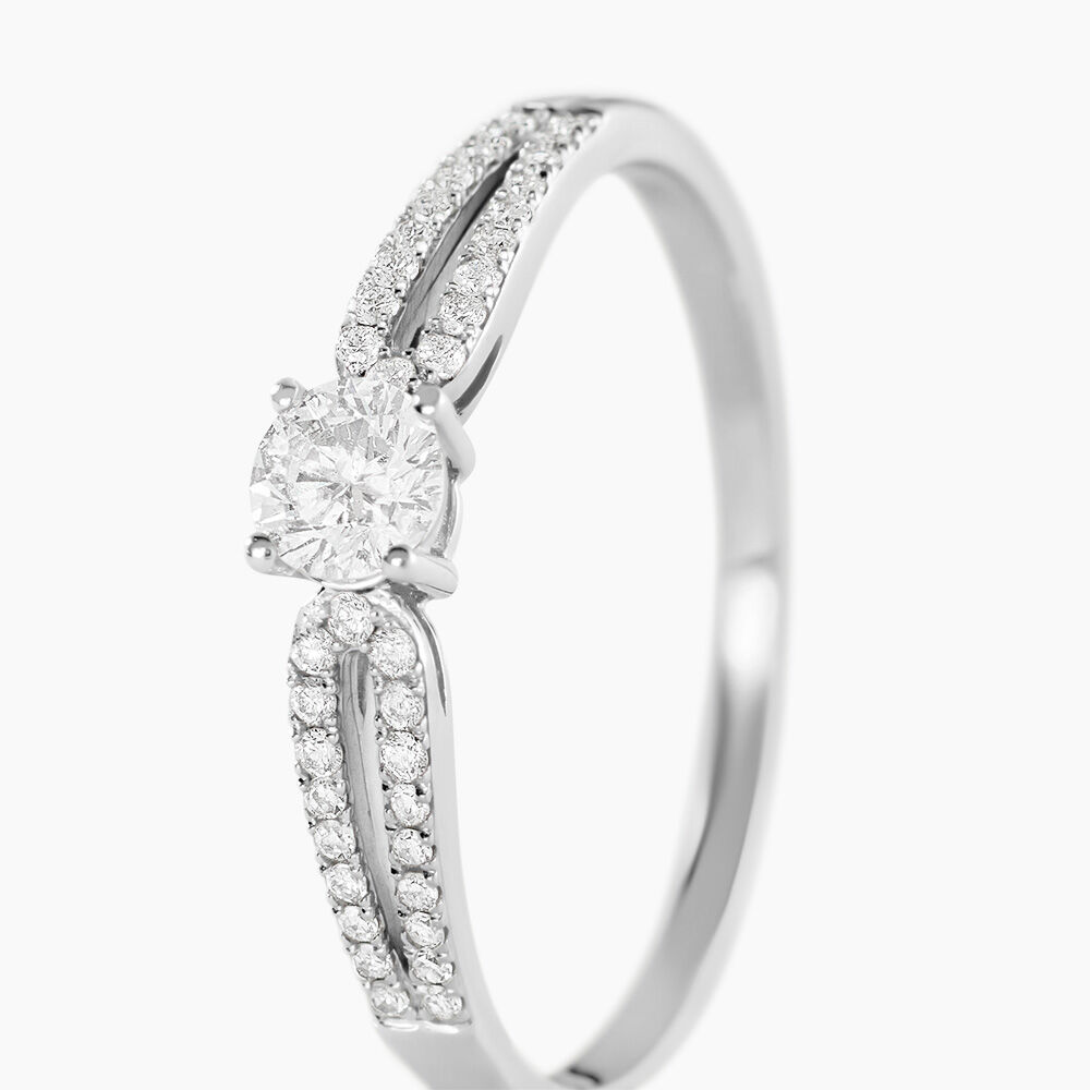 Bague Solitaire Katalina Or Blanc Diamant - Solitaires Femme | Marc Orian