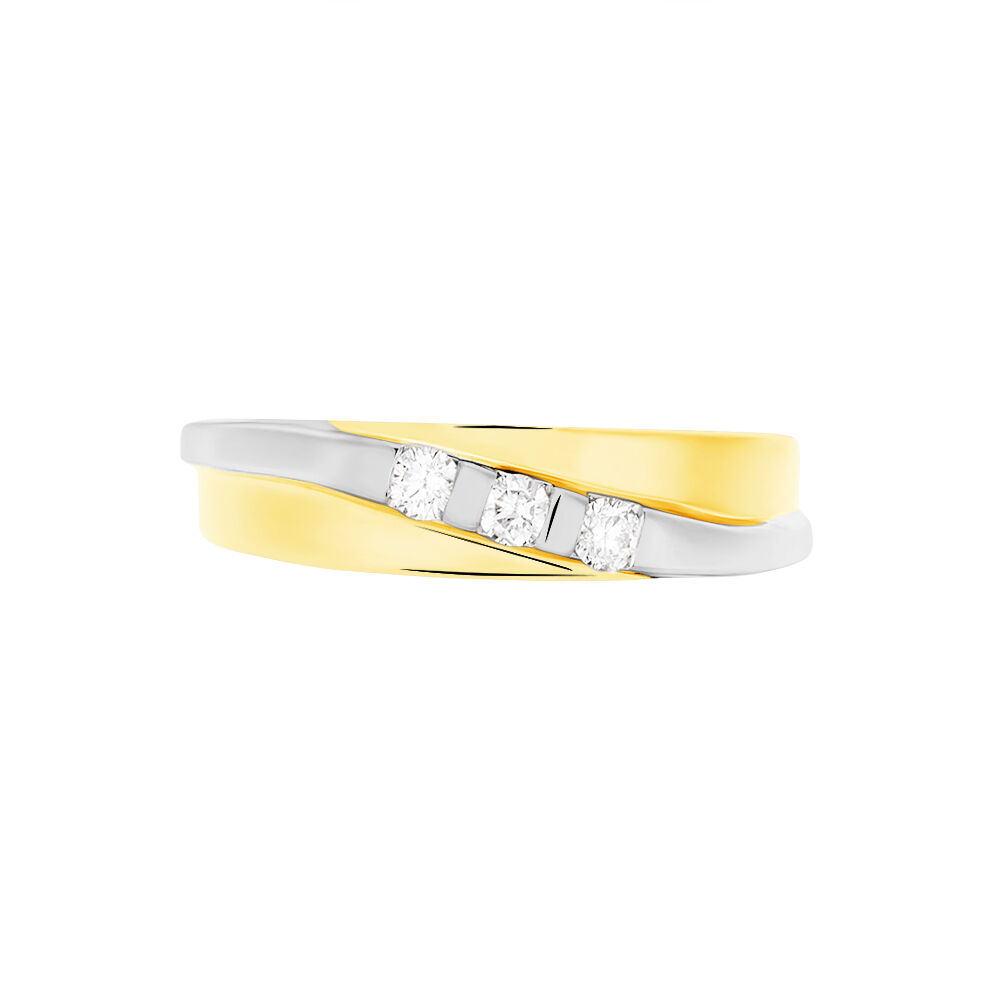 Bague Bryanna Or Bicolore Diamant - Bagues fiançailles Femme | Marc Orian