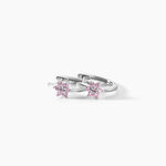 Creoles Argent Blanc Blossom Bash Oxyde De Zirconium - Cr&eacute;oles Femme | Marc Orian