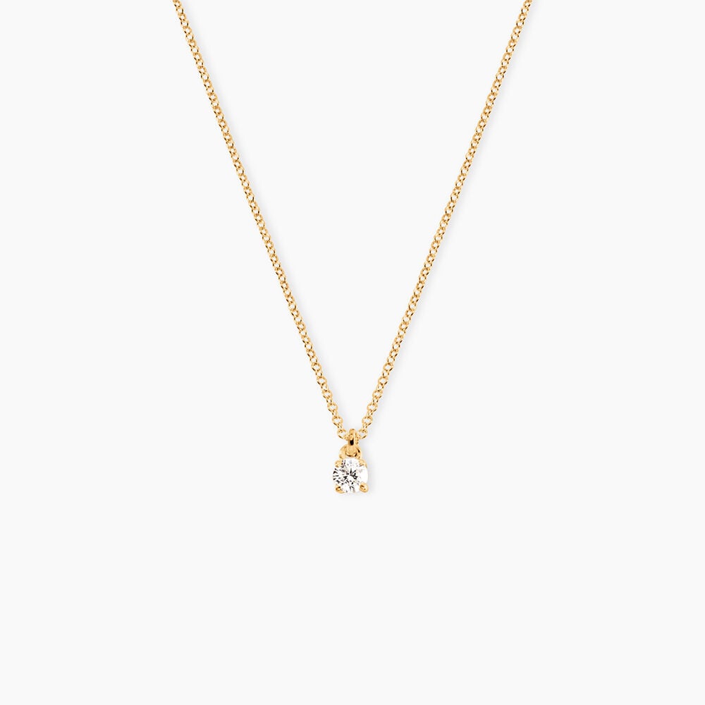 Collier Alexandra Or Jaune Diamant - Colliers solitaires Femme | Marc Orian