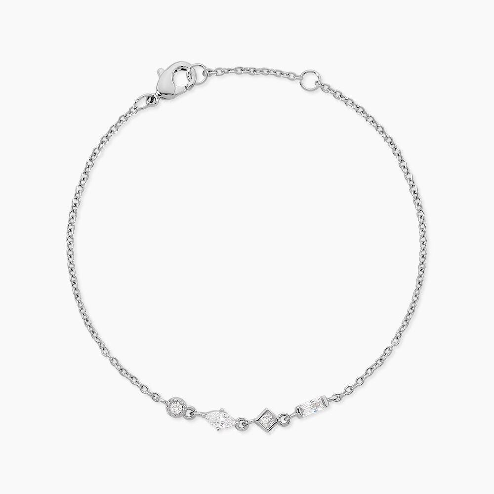 Bracelet Epsilon Argent Blanc Oxyde De Zirconium - Bracelets fantaisie Femme | Marc Orian