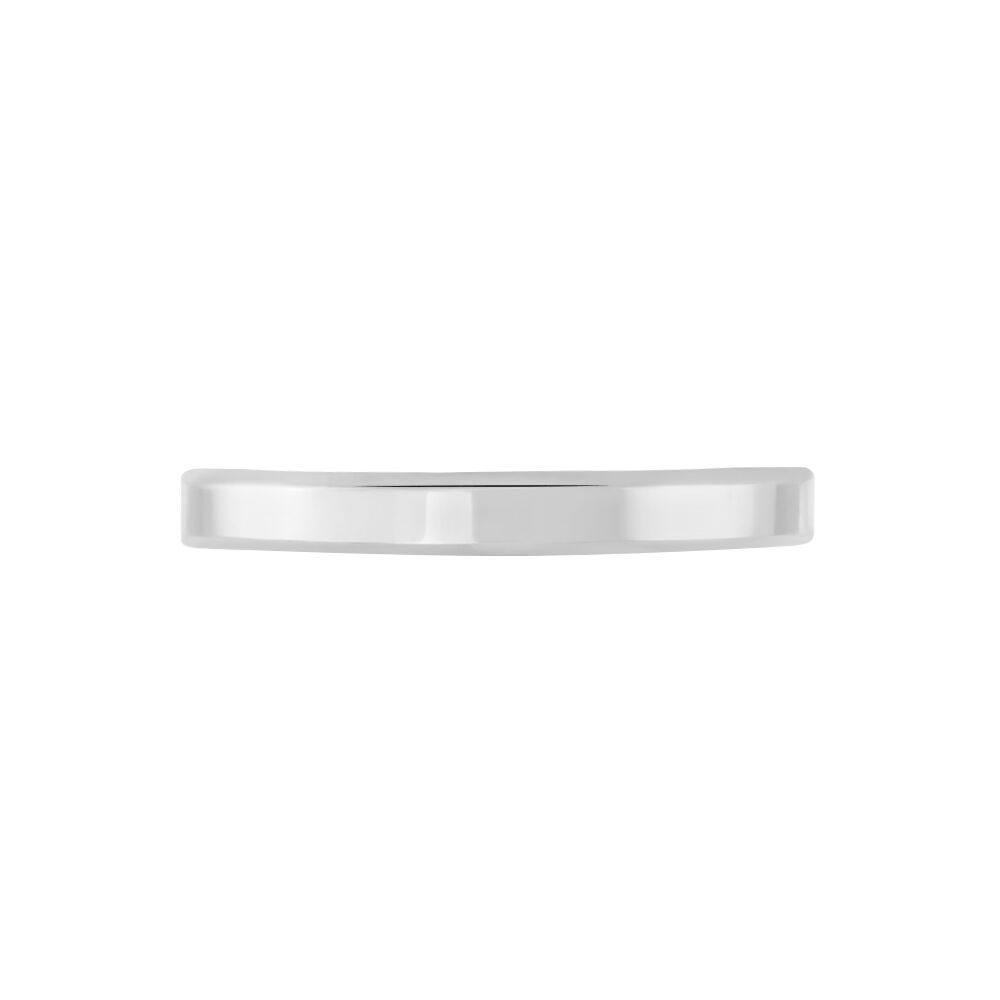 Alliance Aristote Ruban Plat Palladium Blanc - Alliances duo Femme | Marc Orian