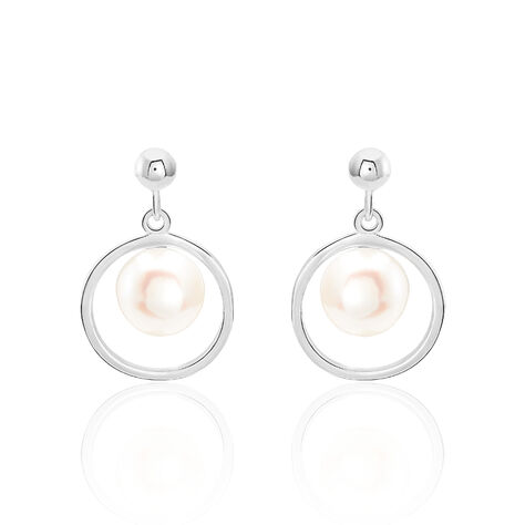 Boucles D'oreilles Pendantes Ivana Argent Blanc Perle De Culture - Pendantes Femme | Marc Orian