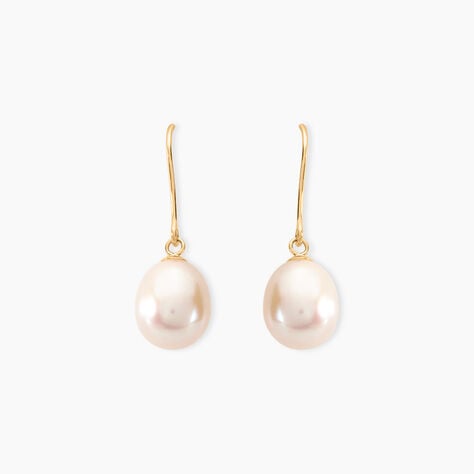 Boucles D'oreilles Pendantes Baroque Or Jaune Perle De Culture - Boucles d'oreilles mariage Femme | Marc Orian