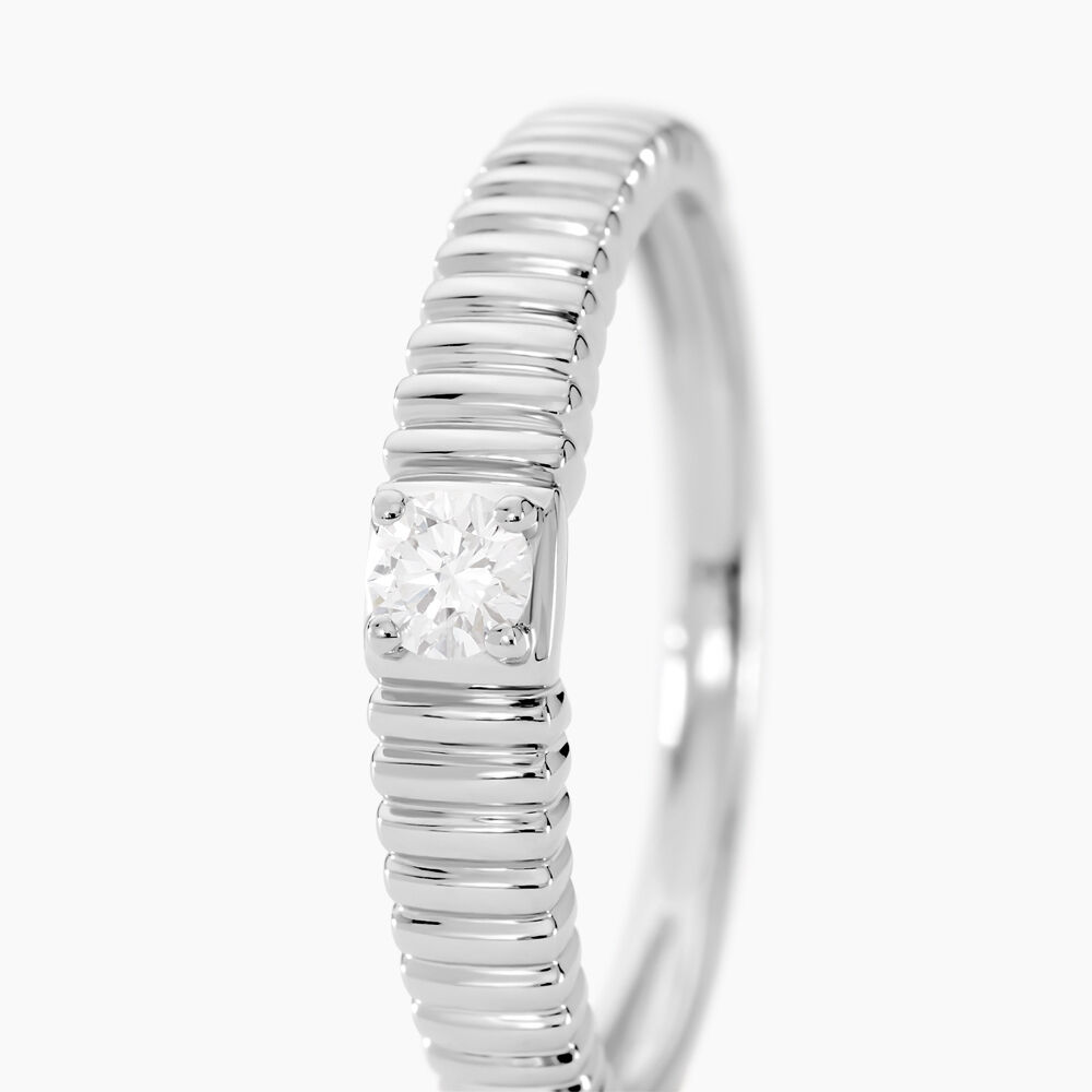 Bague Florance Argent Blanc Diamant Synthétique - Bagues avec pierre Femme | Marc Orian