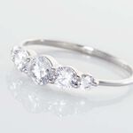 Bague Or Blanc Sibyllina Oxydes De Zirconium - Solitaires Femme | Marc Orian