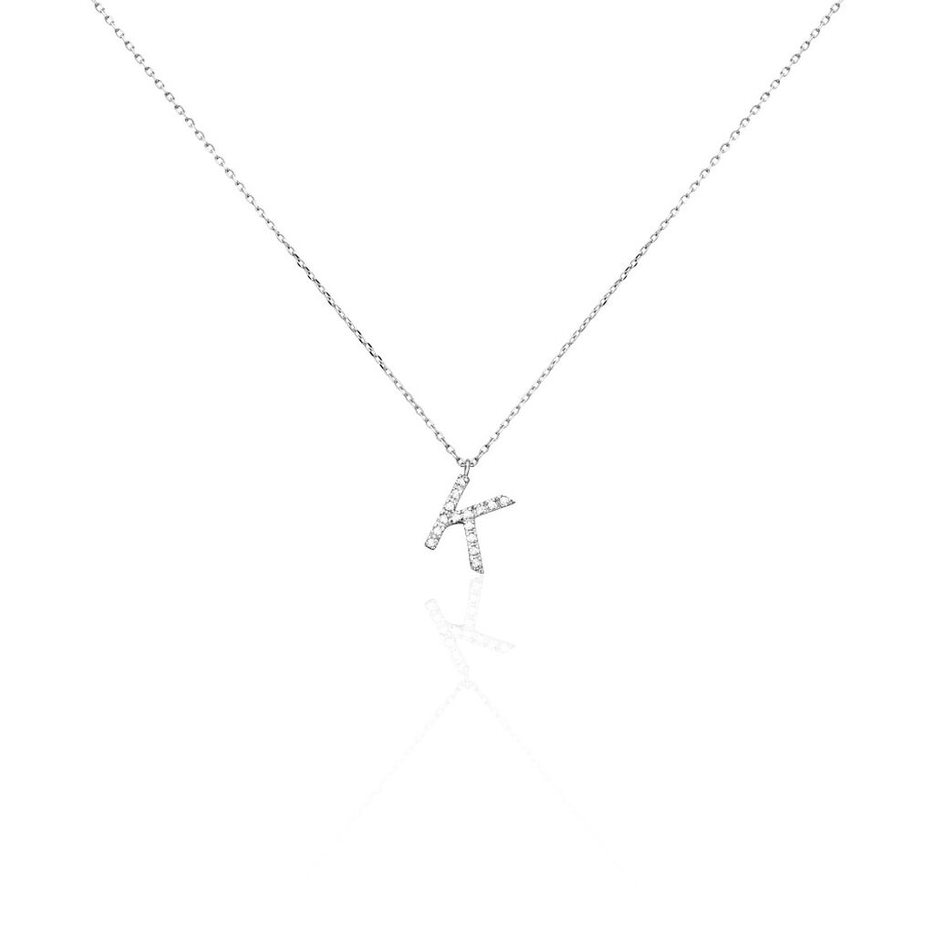Collier Oran Or Blanc Diamant - Colliers avec pierres Femme | Marc Orian