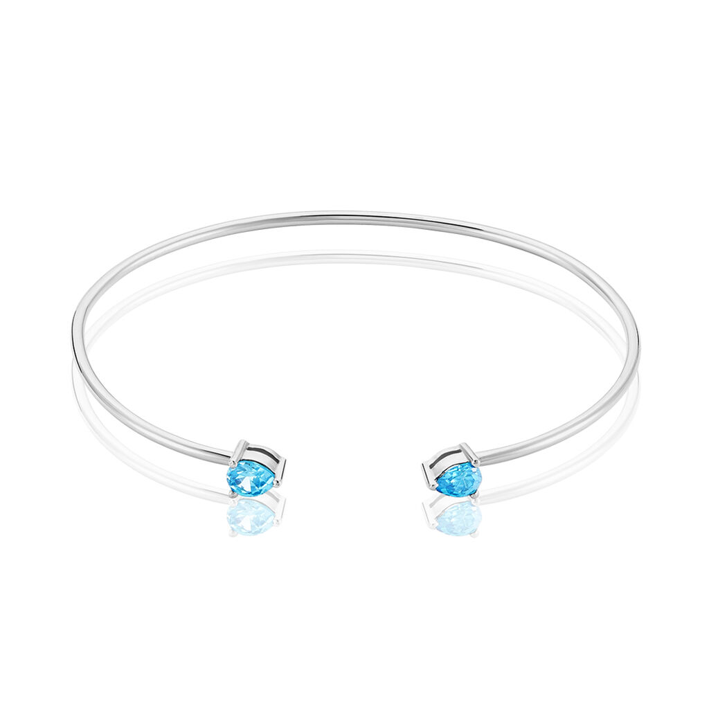 Bracelet Jonc Andriana Argent Blanc Oxyde De Zirconium - Bracelets joncs Femme | Marc Orian