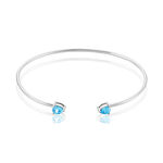 Bracelet Jonc Andriana Argent Blanc Oxyde De Zirconium - Bracelets joncs Femme | Marc Orian