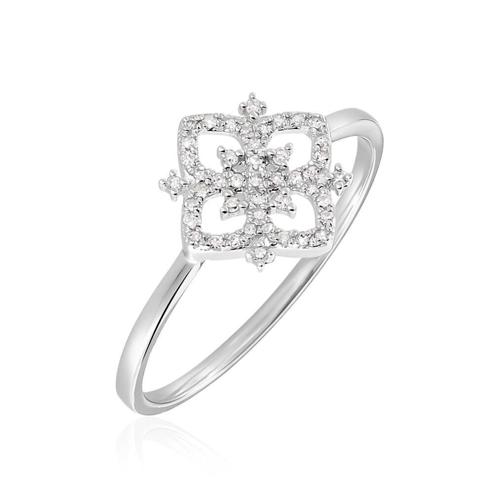 Bague Vasya Or Blanc Diamant - Bagues pierres pr&eacute;cieuses Femme | Marc Orian