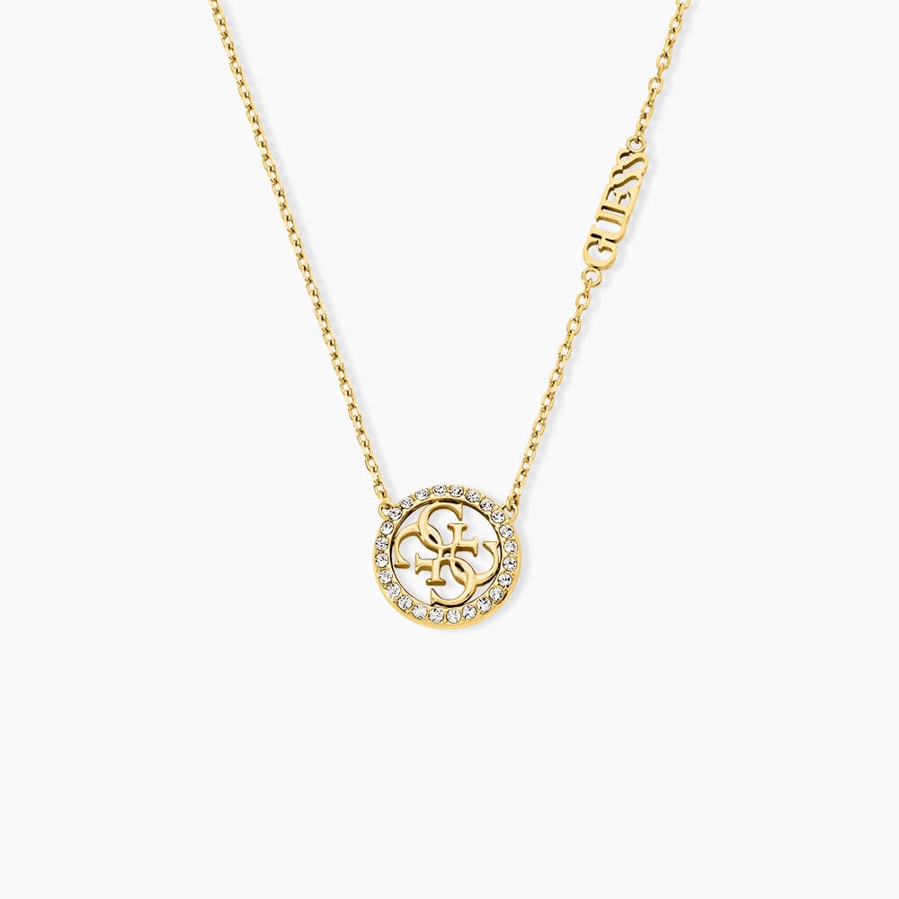 Collier Guess Life In 4G Acier Jaune Oxyde De Zirconium - Colliers avec pierres Femme | Marc Orian