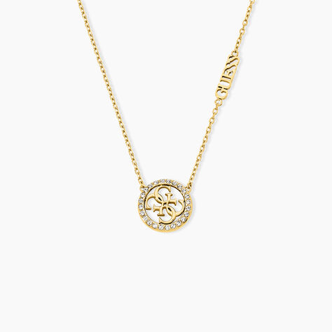 Collier Guess Life In 4G Acier Jaune Oxyde De Zirconium - Colliers avec pierres Femme | Marc Orian