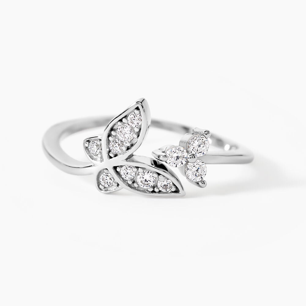 Bague Ajustable Cadfan Argent Blanc Oxyde De Zirconium - Bijoux fantaisie Femme | Marc Orian