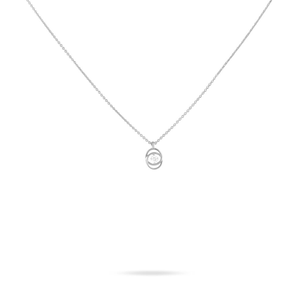 Collier Nid D'amour Or Blanc Diamant - Colliers avec pierres Femme | Marc Orian