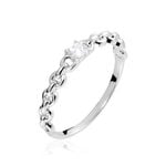 Bague Solitaire Moccus Argent Blanc Oxyde De Zirconium - Bijoux fantaisie Femme | Marc Orian
