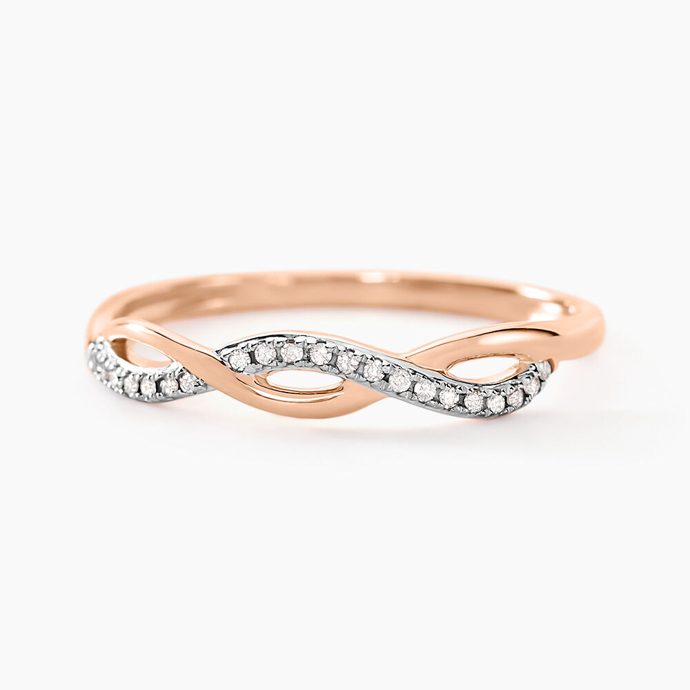 Bague en deals or rose femme
