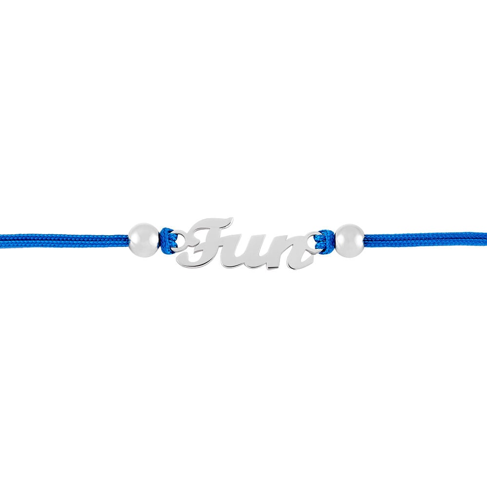 Bracelet Argent Zeia Message Fun Sur Cordon - Bracelets cordons Femme | Marc Orian