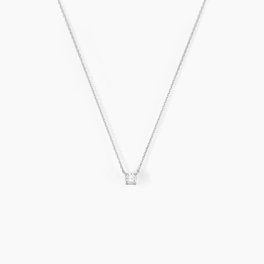 Collier Or Blanc One Diamant - Colliers solitaires Femme | Marc Orian