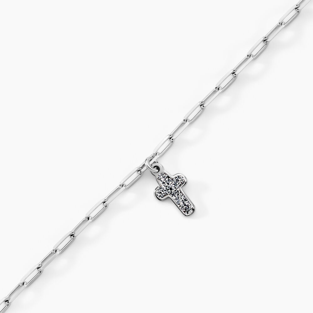 Bracelet Etincelante Argent Blanc - Bracelets chaînes Femme | Marc Orian