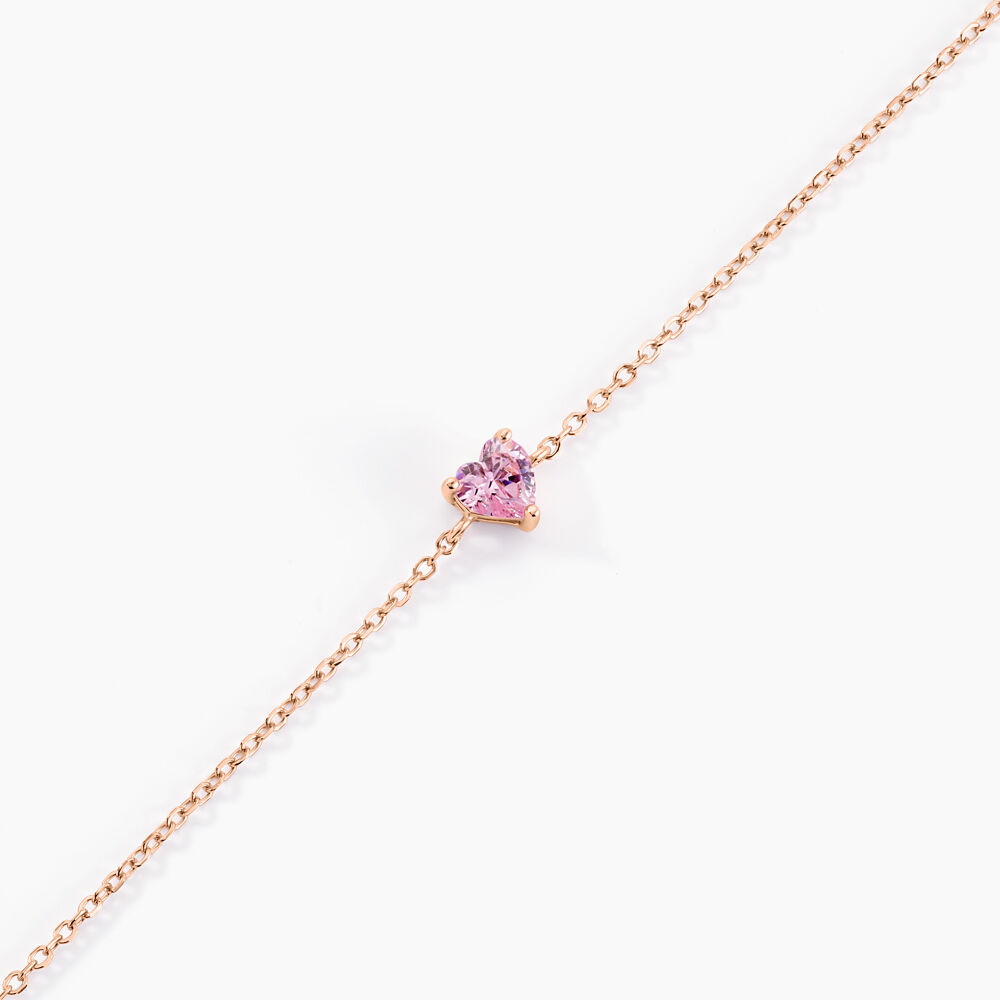 Bracelet Kelvyn Argent Rose Oxyde De Zirconium - Bracelets chaînes Femme | Marc Orian