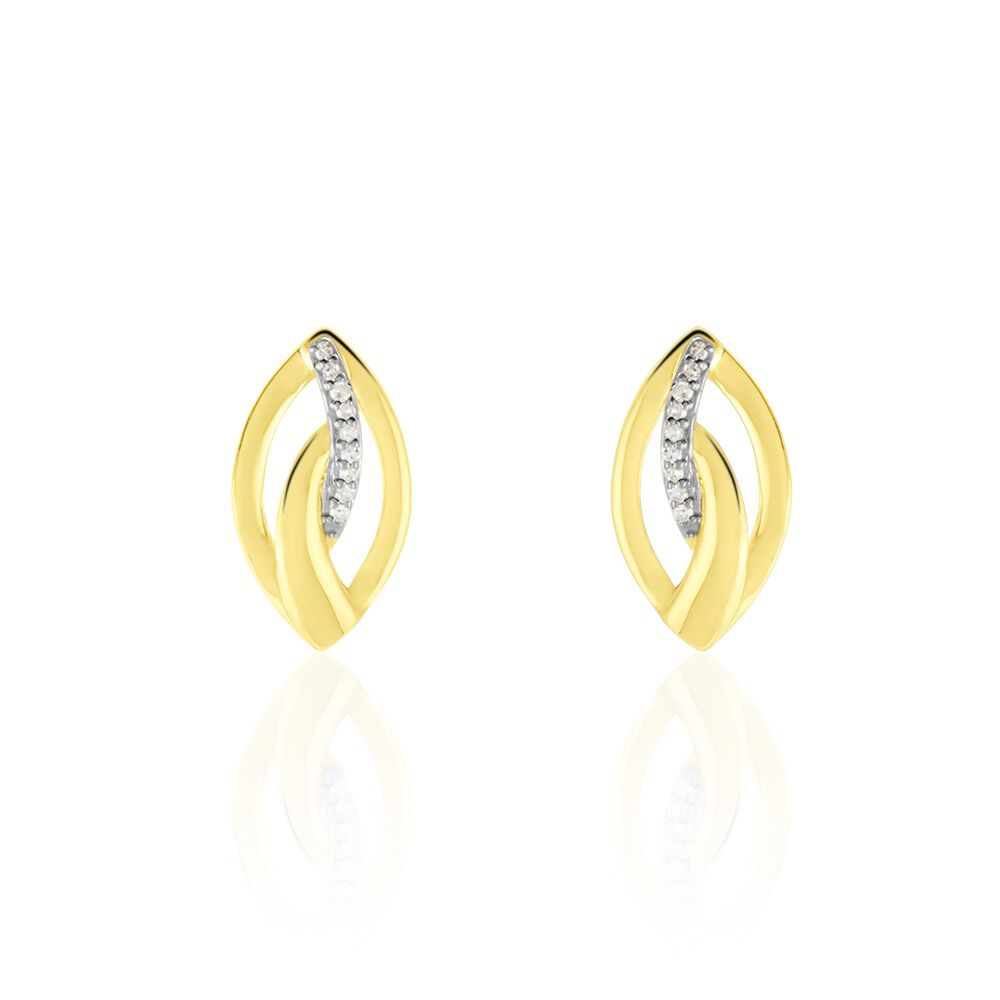 Boucles D'oreilles Or Jaune Sven Diamant -  Femme | Marc Orian