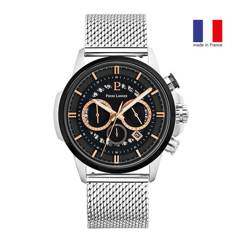 Montre Pierre Lannier Sentinelle Noir - Montres classiques Homme | Marc Orian