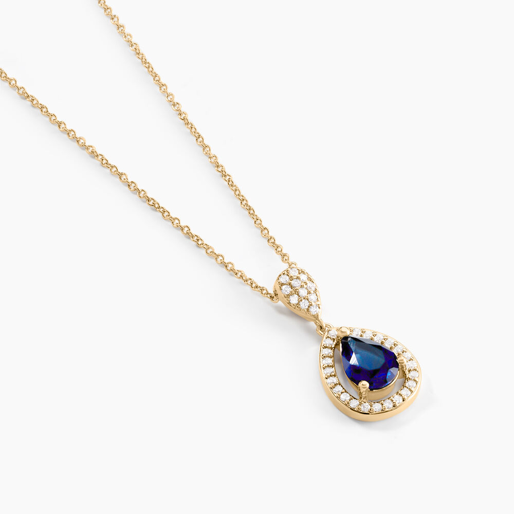 Collier Brigita Plaqué Or Pierre De Synthese Et Oxyde De Zirconium - Colliers avec pierres Femme | Marc Orian