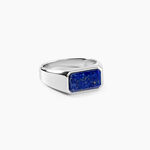 Chevali&egrave;re Stones Argent Blanc Lapis Lazuli - Chevali&egrave;res Homme | Marc Orian