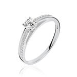 Bague Solitaire Alexandra Or Blanc Diamant - Solitaires Femme | Marc Orian