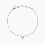 Bracelet Moric Argent Blanc Oxyde De Zirconium Et Nacre - Bracelets fantaisie Femme | Marc Orian