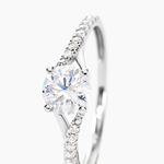 Bague Evita Or Blanc Oxyde De Zirconium - Solitaires Femme | Marc Orian