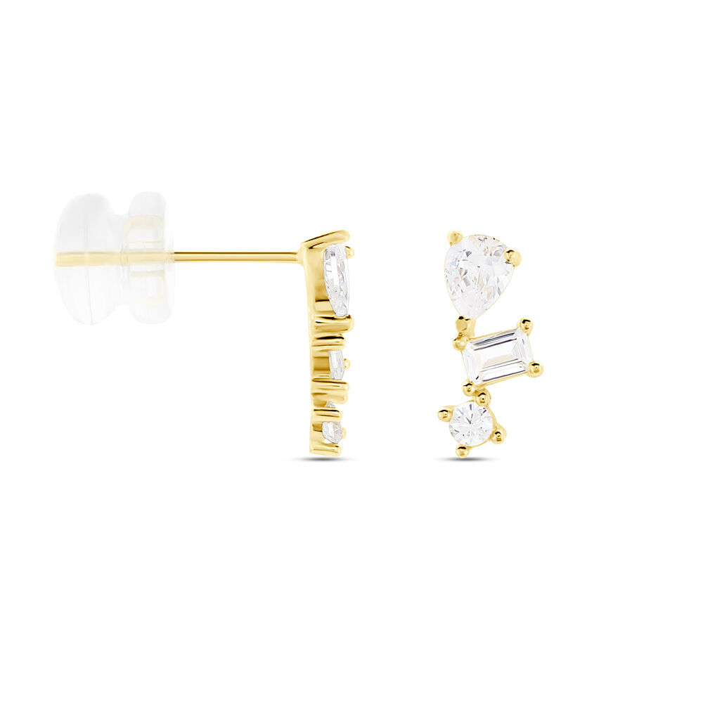 Boucles D'oreilles Puces Osip Or Jaune Oxyde De Zirconium - Puces Femme | Marc Orian