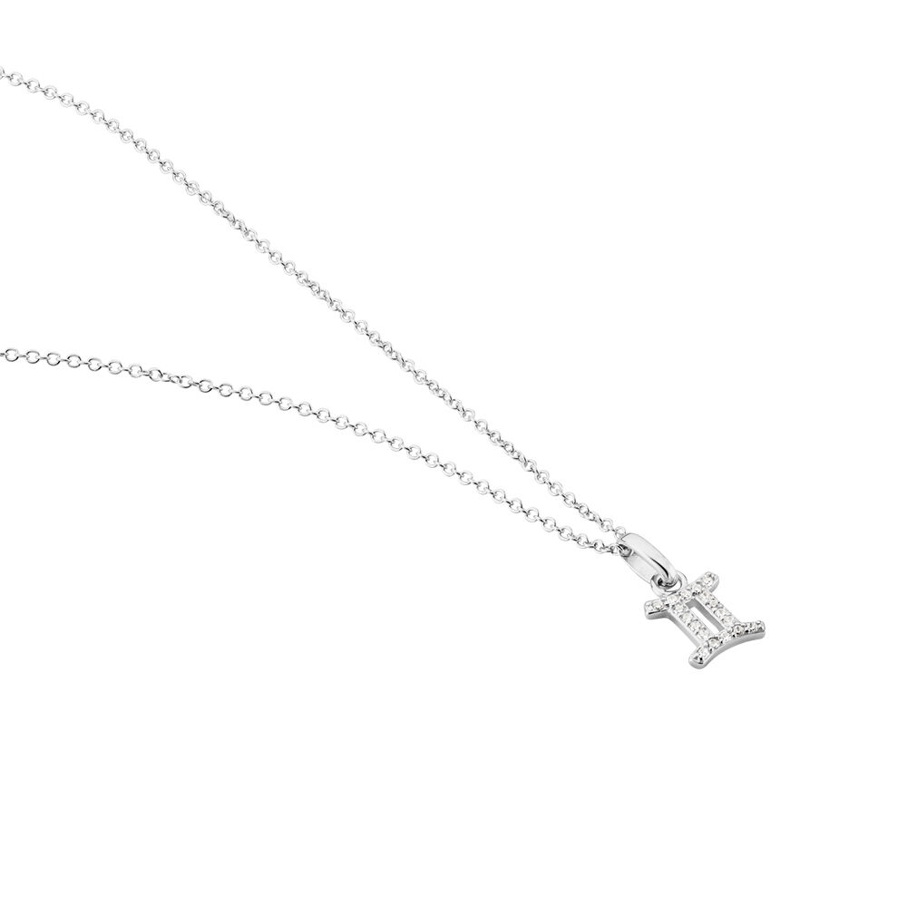 Collier Astra Argent Blanc Oxyde De Zirconium - Colliers avec pierres Femme | Marc Orian