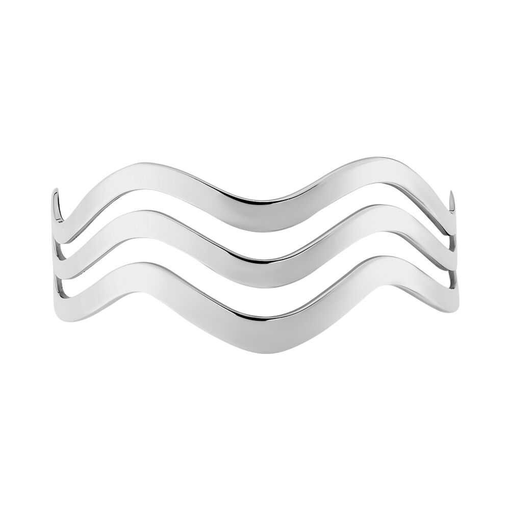 Bracelet Manchette Aelyah Acier Blanc - Bijoux fantaisie Femme | Marc Orian