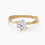 Solitaire Or Jaune Laurian Oxyde De Zirconium Blanc - Solitaires Femme | Marc Orian