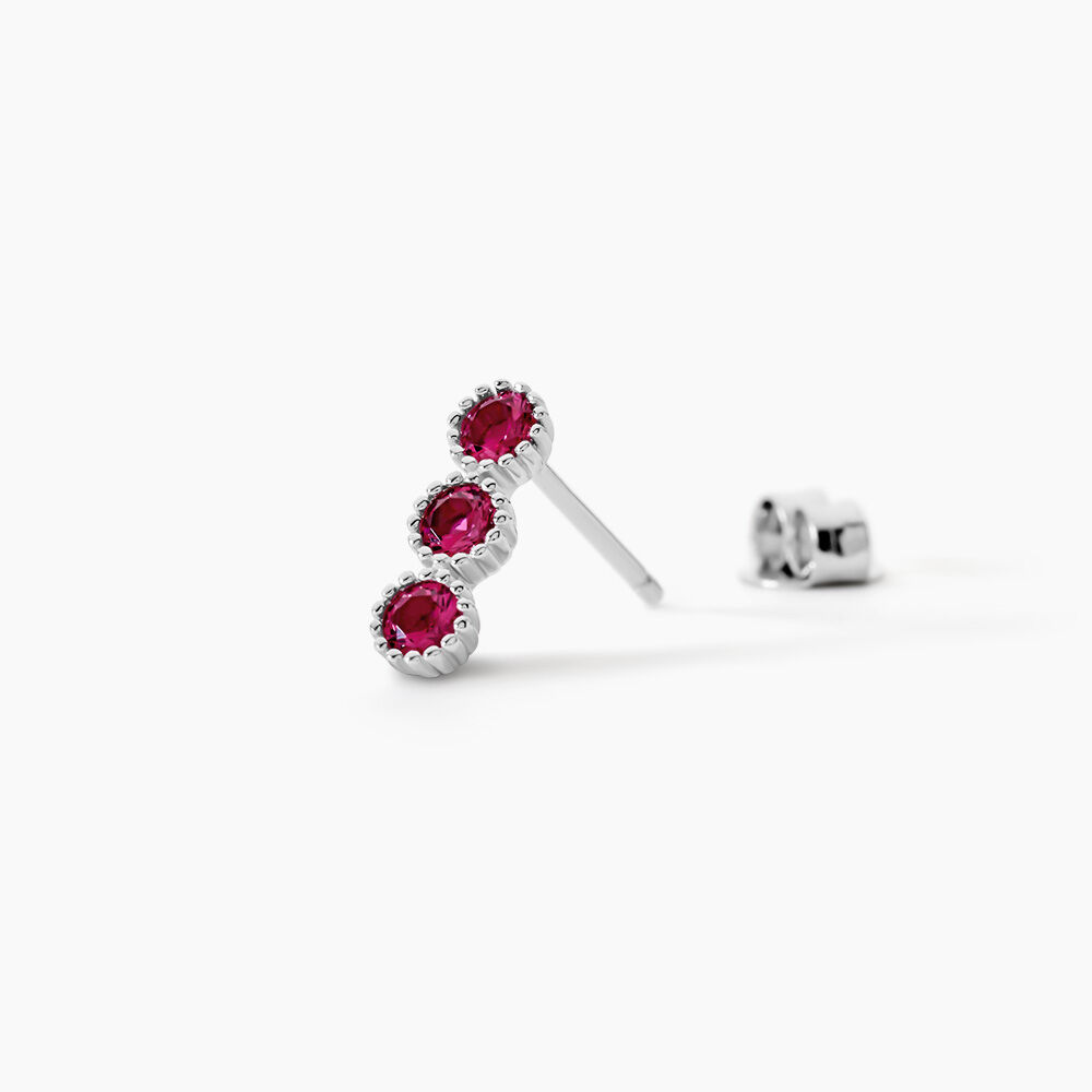 Boucles D'oreilles Puces Kasey Argent Blanc Oxyde De Zirconium - Puces Femme | Marc Orian