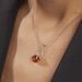 Collier Argent Blanc Simona Ambre - Colliers avec pierres Femme | Marc Orian