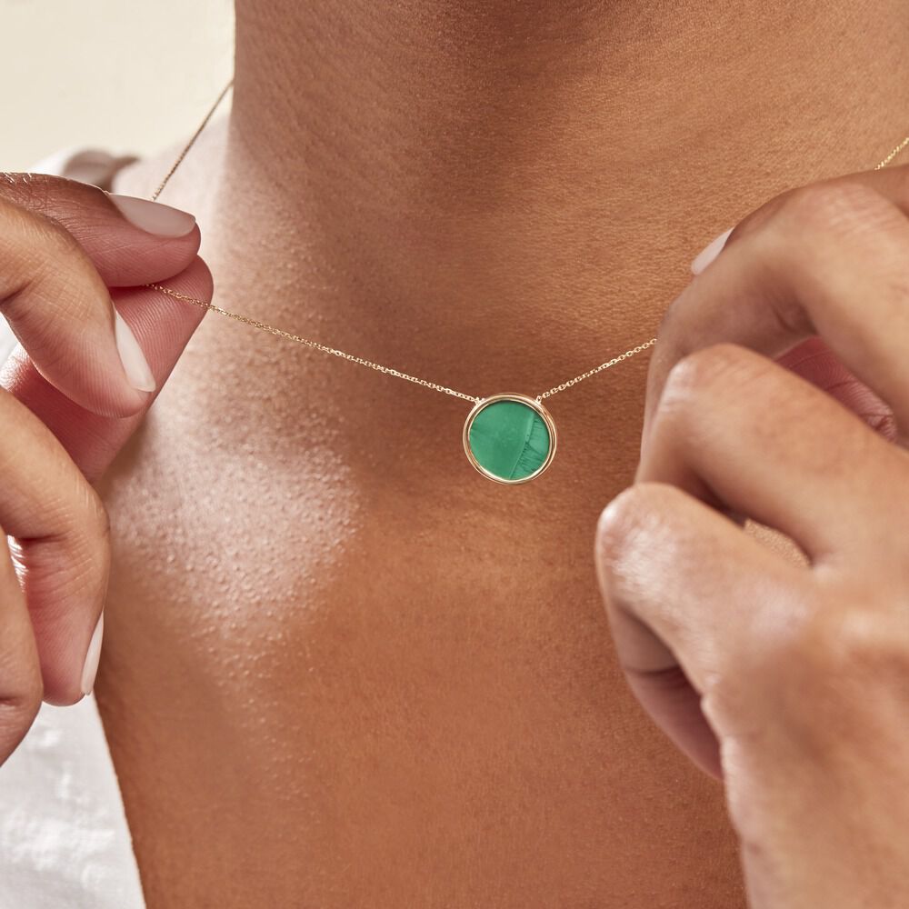 Collier Florica Or Jaune Malachite - Colliers avec pierres Femme | Marc Orian