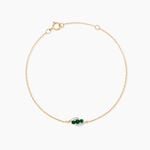 Bracelet Trinitie Or Jaune Emeraude Diamant - Bracelets cha&icirc;nes Femme | Marc Orian