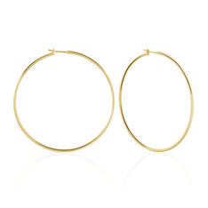 Créoles Ada Lisse Plaqué Or Jaune - Boucles d'oreilles Créoles Femme | Marc Orian