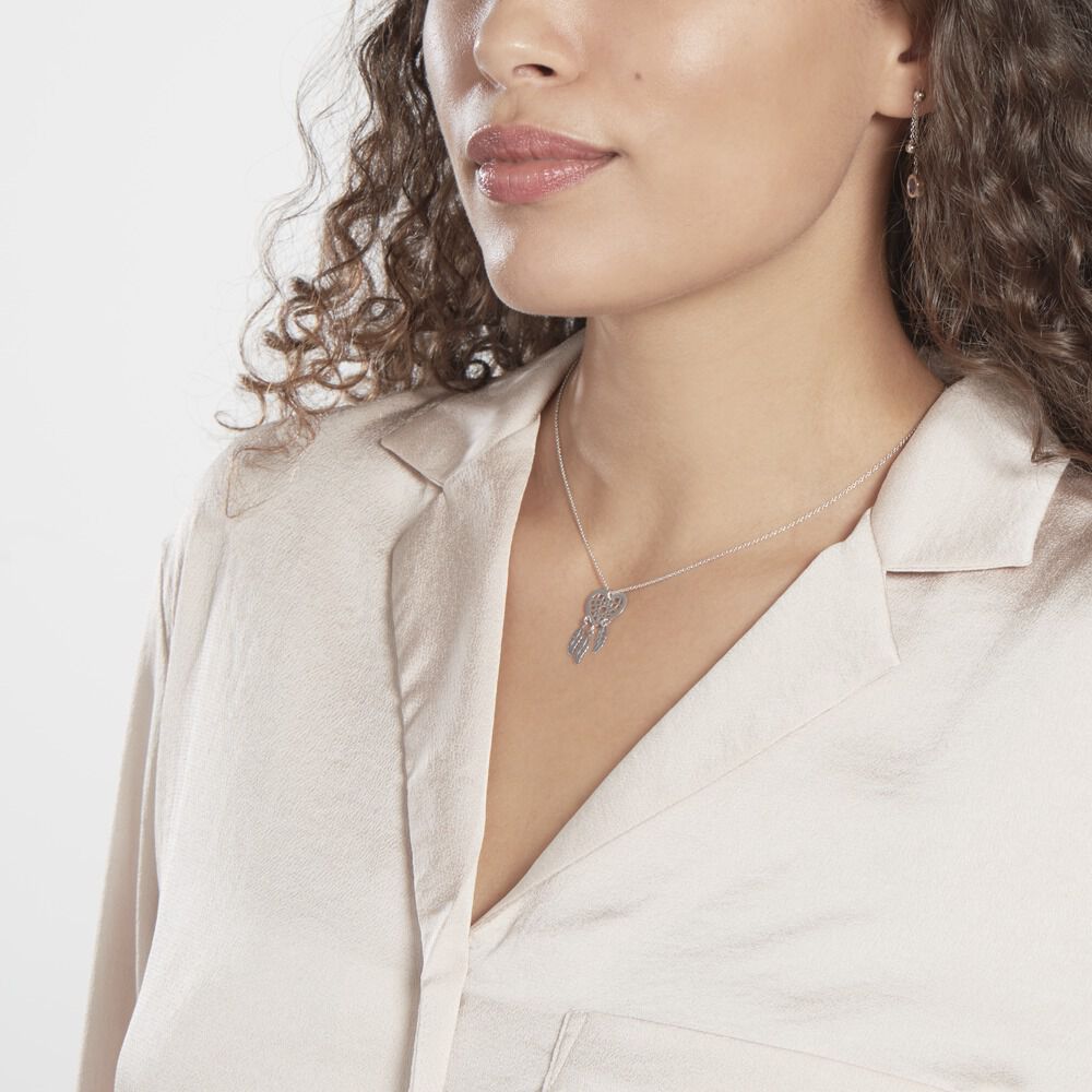 Collier Argent Blanc Sebastina - Sélection Bohème Femme | Marc Orian