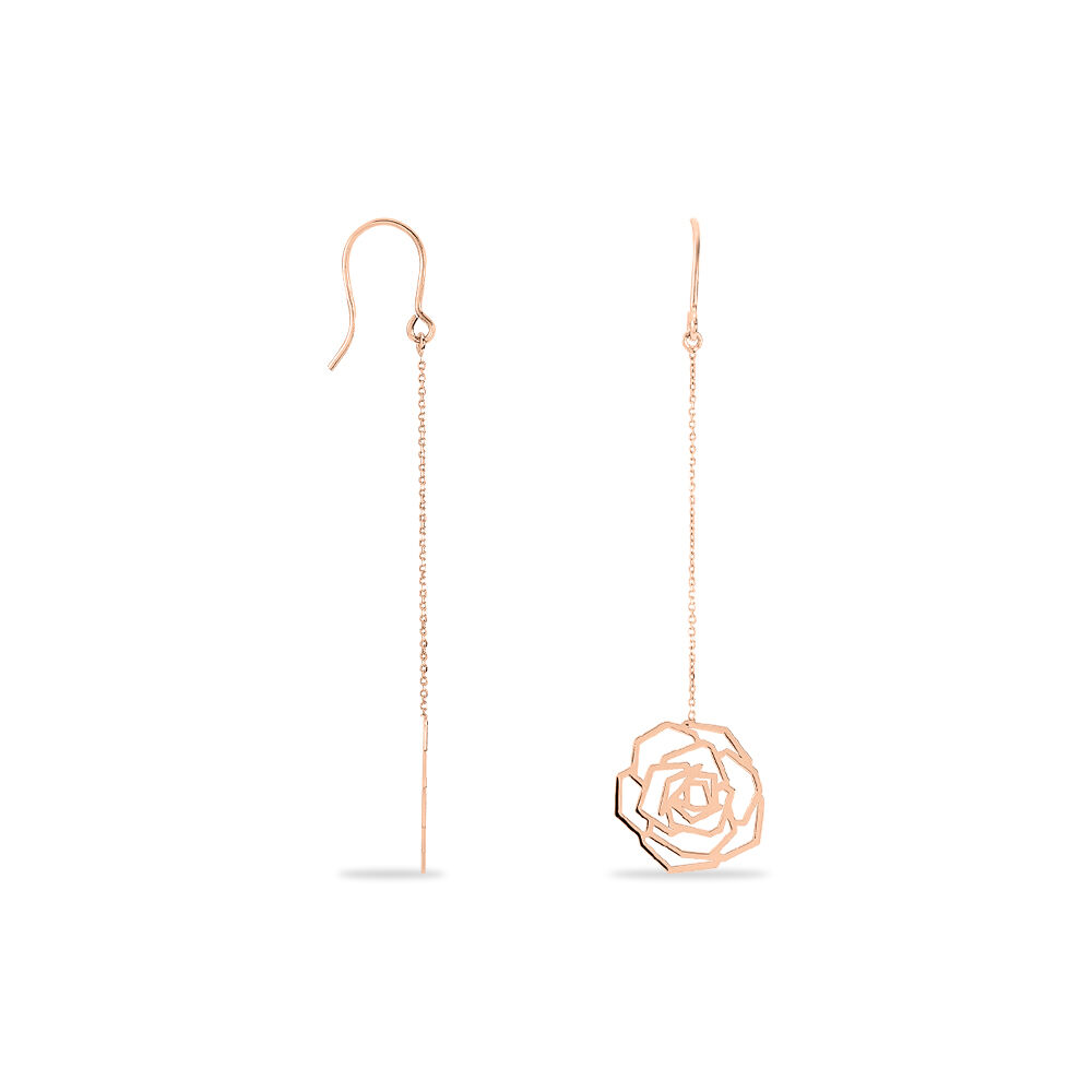 Boucles D'oreilles Pendantes Or Rose - Pendantes Femme | Marc Orian