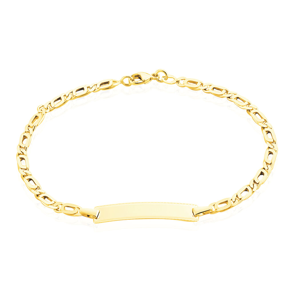 Bracelet Identité Fanelia Maille Marine Or Jaune - Gourmettes Enfant | Marc Orian