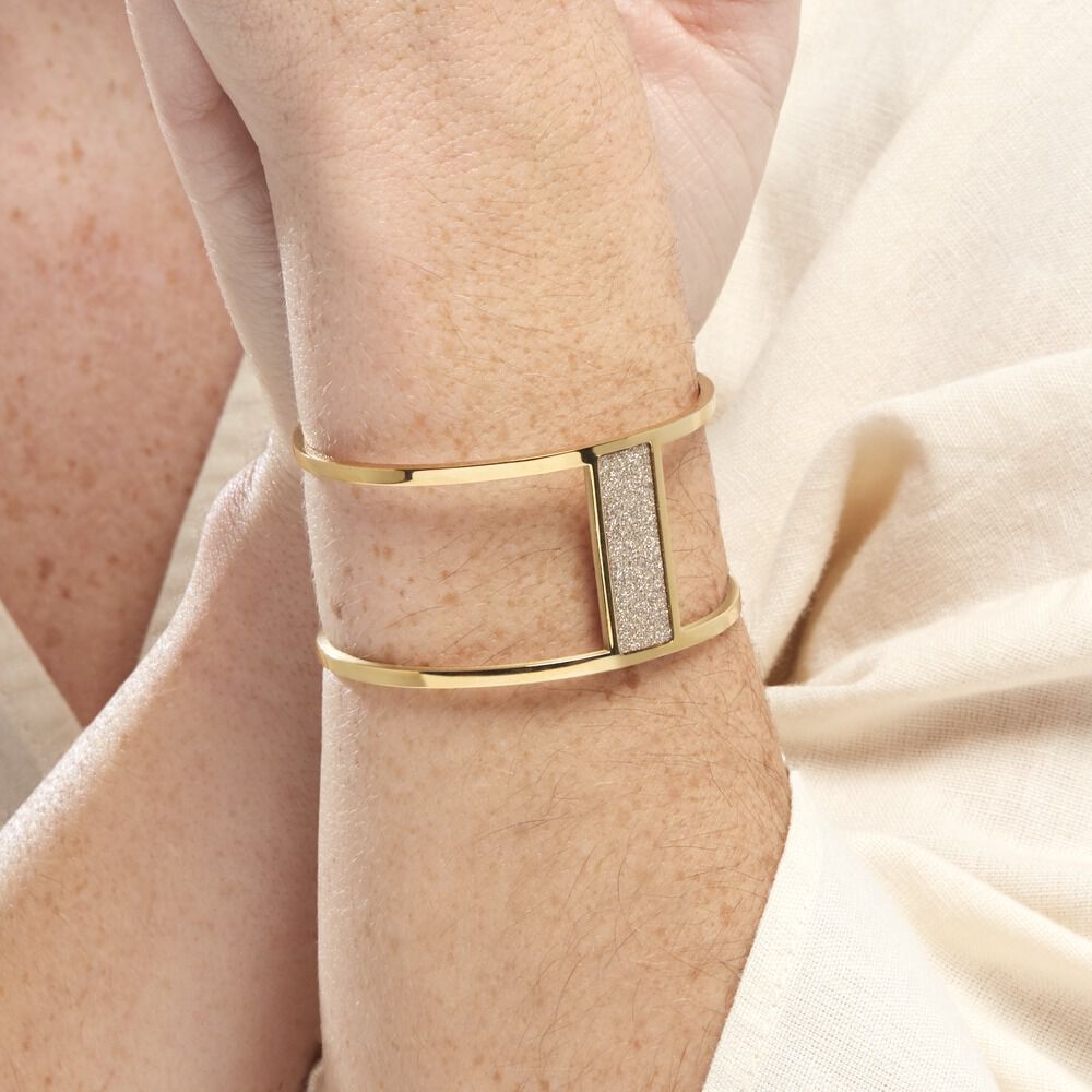 Bracelet Manchette Acier Doré Maria - Bracelets manchettes Femme | Marc Orian
