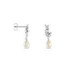 Boucles D'oreilles Pendantes Giambattista Argent Blanc Perle Et Oxyde - Pendantes Femme | Marc Orian